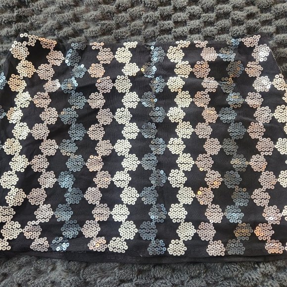 beautiful bebe star sequined mini skirt size 4 - Picture 1 of 4